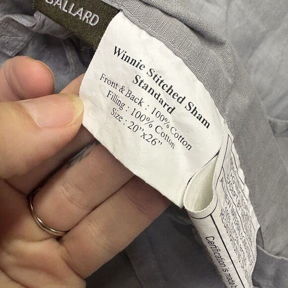 Ballard Designs Pick  Stitch Quilted Sham - Standard - Set Of Two - Picture 5 of 7